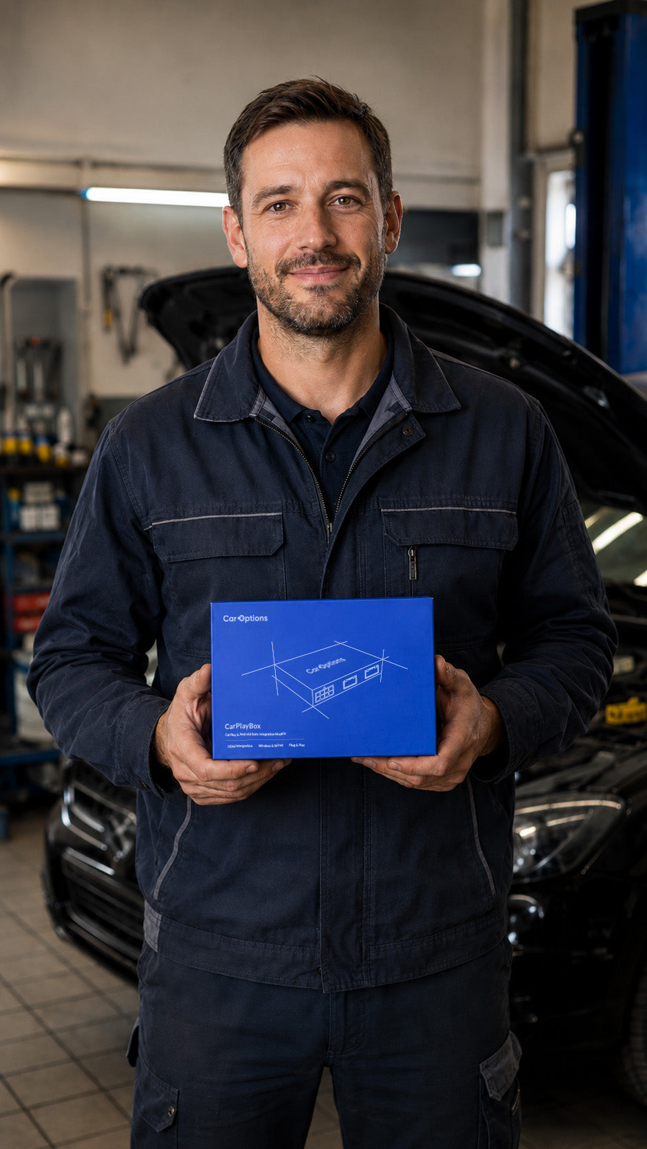 CarPlayBox-installation på et værksted valgt af kunden